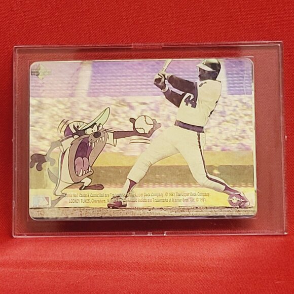 Upper Deck Comic Ball Cards Looney Tunes Reggie Jackson Tasmanian Devil Hologram - Picture 4 of 11